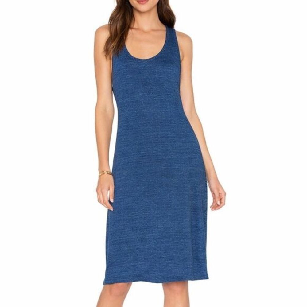 Adriano Goldschmied Avril Tank Dress Women's Small Blue Linen Resortwear